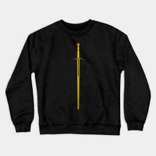 One-and-a-half sword / Bastard sword (gold) Crewneck Sweatshirt